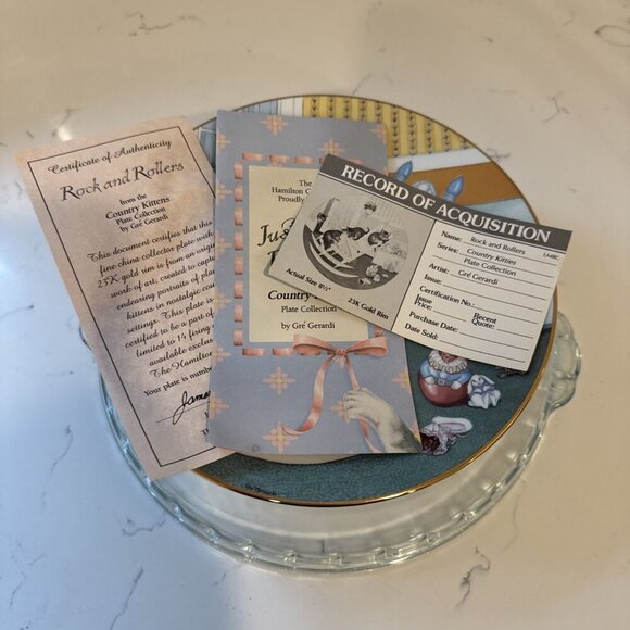 The Hamilton collection cat plate country kitties1988 Gerardi Rock and Rollers - Picture 10 of 14